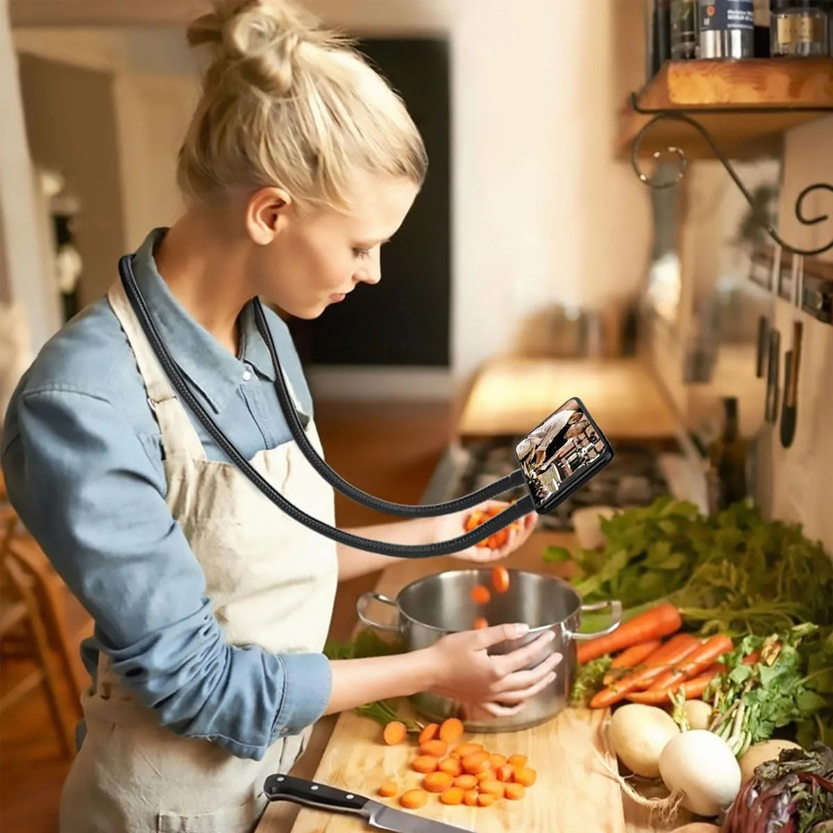 Magnetic Neck Phone Holder